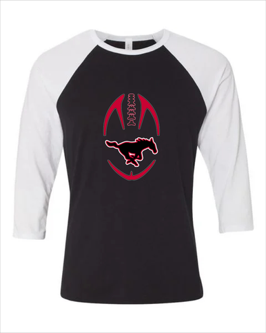 South Western Mustangs Football #4 Women's Baseball T-Shirt