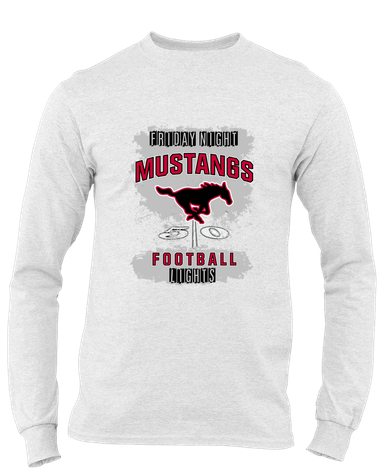 South Western Mustangs Football #6 Men's LS T-Shirt