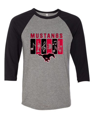 South Western Mustangs Band # 2 Women's Baseball T-Shirt