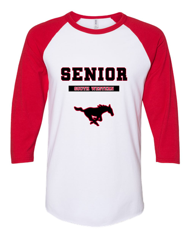 South Western Mustangs Senior #2 Women's Baseball T-Shirt