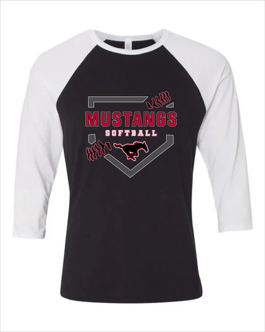 South Western Mustangs Softball #2 Women's Baseball T-Shirt