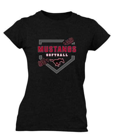 South Western Mustangs Softball #2 Women's Premium SS T-Shirt