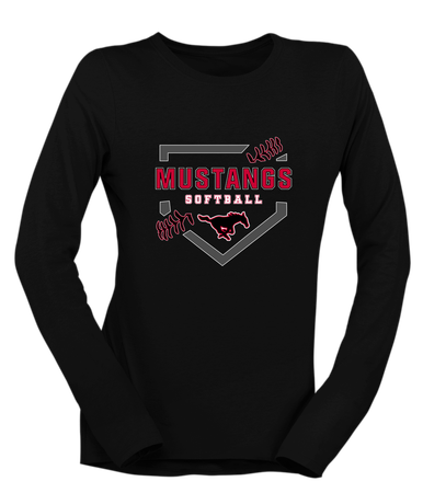 South Western Mustangs Softball #2 Women's Premium LS T-Shirt