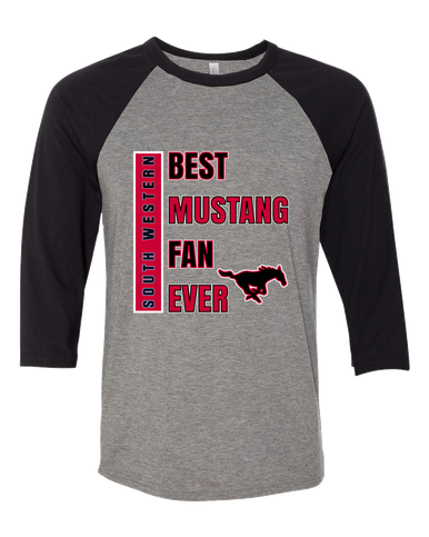 South Western Mustangs Best Mustang Fan Women's Baseball T-Shirt