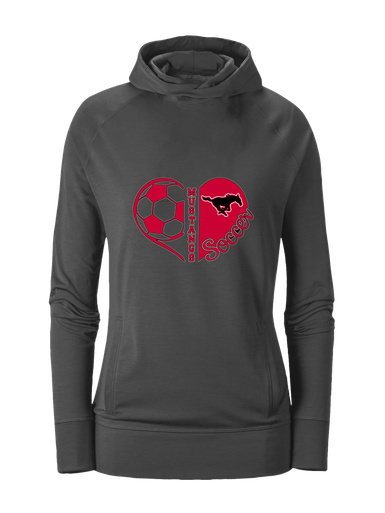 South Western Mustangs Heart Soccer Women's Hoodie