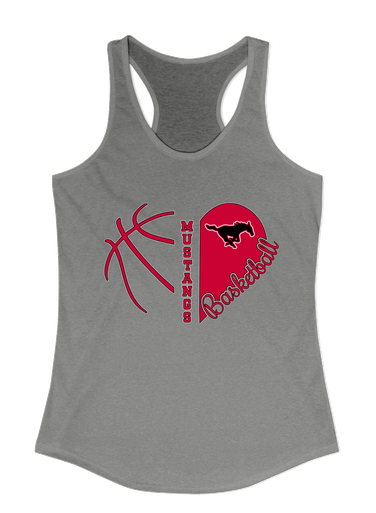 South Western Mustangs Heart Basketball Women's Tank Top