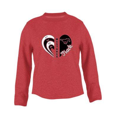 South Western Mustangs Heart Track Women's Sweatshirt