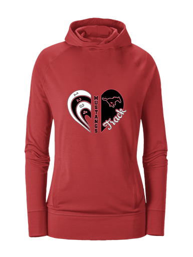 South Western Mustangs Heart Track Women's Hoodie