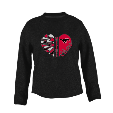 South Western Mustangs Heart Cheer Women's Sweatshirt