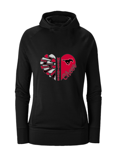 South Western Mustangs Heart Cheer Women's Hoodie