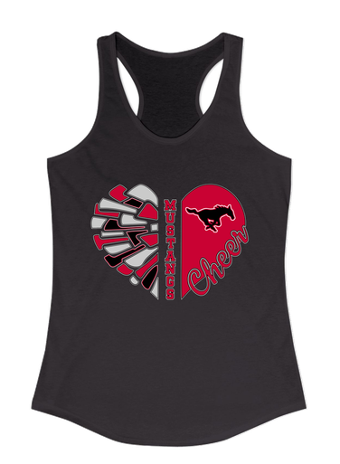 South Western Mustangs Heart Cheer Women's Tank Top