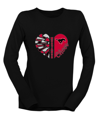 South Western Mustangs Heart Cheer Women's Premium LS T-Shirt