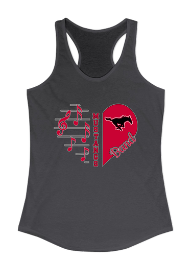 South Western Mustangs Heart Band Women's Tank Top