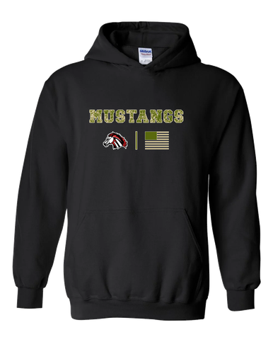Creekview Mustangs Camo Flag Men's Hoodie