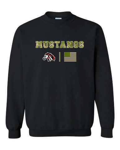 Creekview Mustangs Camo Flag Men's Sweatshirt