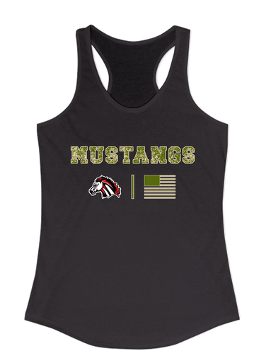 Creekview Mustangs Camo Flag Women's Tank Top