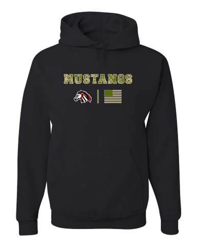Creekview Mustangs Camo Flag Men's Premium Hoodie