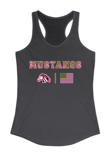 Creekview Mustangs Pink Camo Flag Women's Tank Top