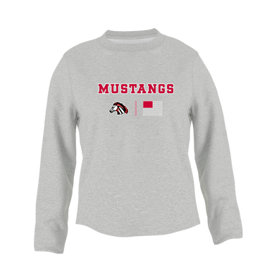 Creekview Mustangs Team Colors Flag Women's Sweatshirt