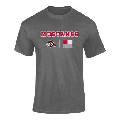 Creekview Mustangs Team Colors Flag Men's SS T-Shirt