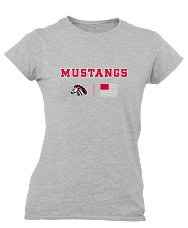 Creekview Mustangs Team Colors Flag Women's SS T-Shirt