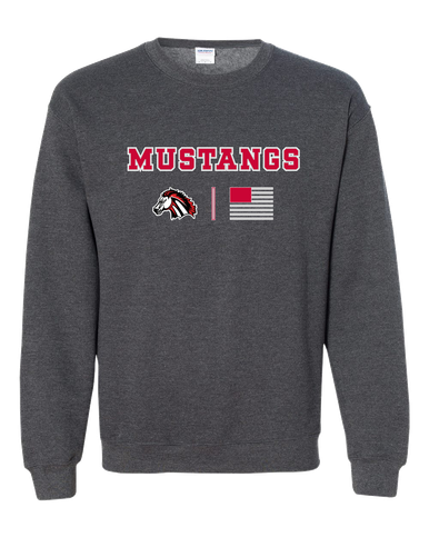 Creekview Mustangs Team Colors Flag Men's Sweatshirt