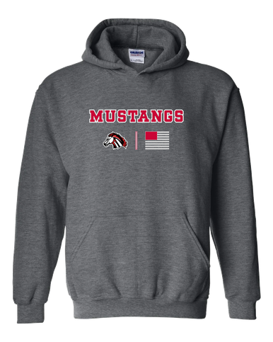 Creekview Mustangs Team Colors Flag Men's Hoodie