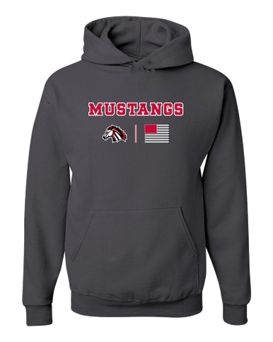 Creekview Mustangs Team Colors Flag Men's Premium Hoodie