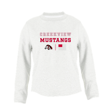 Creekview Mustangs Spirit Flag Women's Sweatshirt