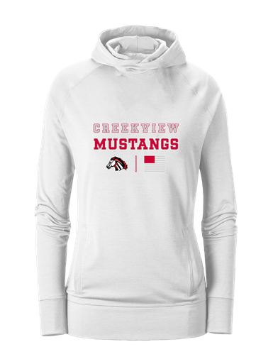 Creekview Mustangs Spirit Flag Women's Hoodie