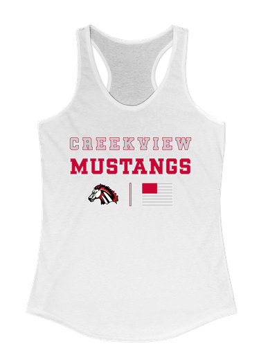Creekview Mustangs Spirit Flag Women's Tank Top