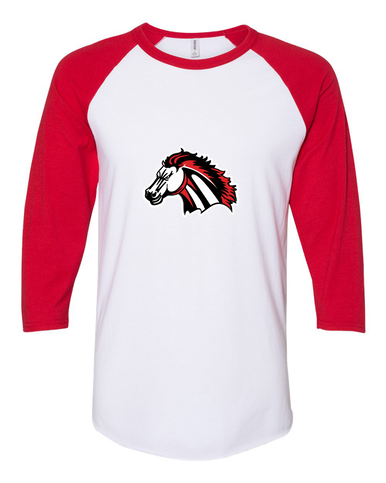 Creekview Mustangs Mascot #1 Women's Baseball T-Shirt