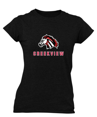 Creekview Mustangs Mascot #2 Women's SS T-Shirt