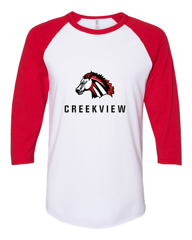 Creekview Mustangs Mascot #2 Men's Baseball T-Shirt