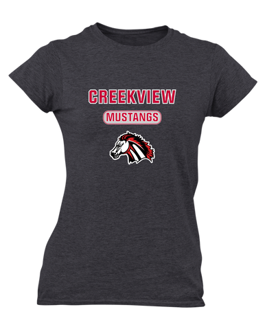 Creekview Mustangs Mascot #3 Women's Premium SS T-Shirt