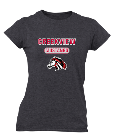Creekview Mustangs Mascot #3 Women's SS T-Shirt