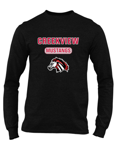 Creekview Mustangs Mascot #3 Men's Premium LS T-Shirt