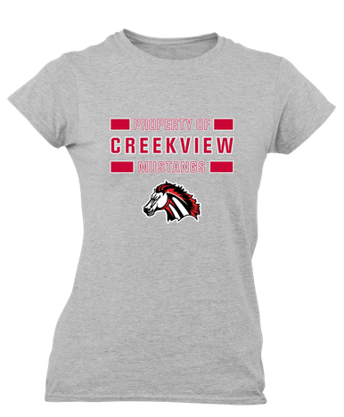 Creekview Mustangs Property Of Women's SS T-Shirt
