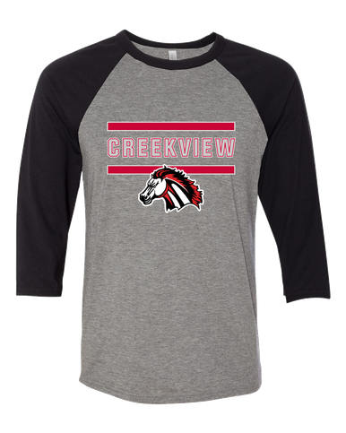 Creekview Mustangs Mascot #4 Men's Baseball T-Shirt