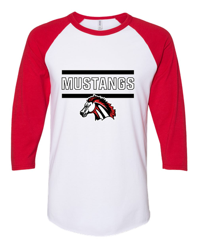 Creekview Mustangs Mascot #5 Women's Baseball T-Shirt