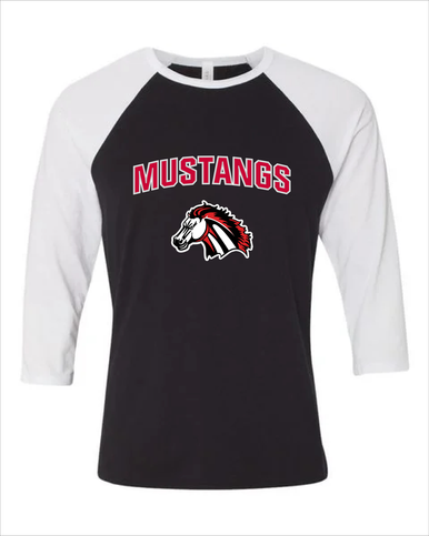 Creekview Mustangs Mascot #6 Women's Baseball T-Shirt