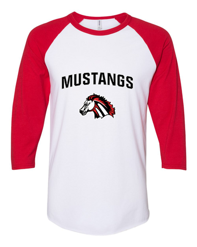 Creekview Mustangs Mascot #6 Men's Baseball T-Shirt