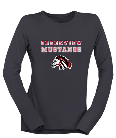 Creekview Mustangs Spirit Women's LS T-Shirt