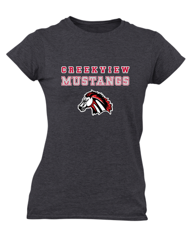 Creekview Mustangs Spirit Women's Premium SS T-Shirt
