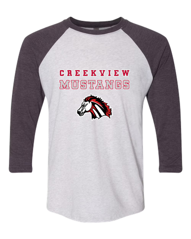 Creekview Mustangs Spirit Women's Baseball T-Shirt