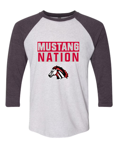 Creekview Mustangs Nation #1 Women's Baseball T-Shirt