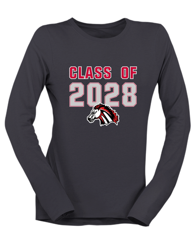Creekview Mustangs Class of 2028 Women's LS T-Shirt