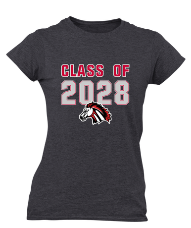 Creekview Mustangs Class of 2028 Women's Premium SS T-Shirt