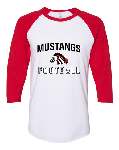 Creekview Mustangs Football #1 Men's Baseball T-Shirt