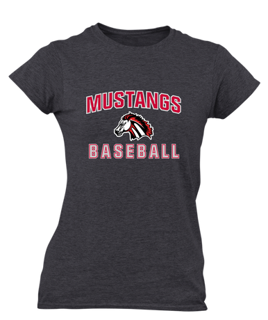 Creekview Mustangs Baseball #1 Women's Premium SS T-Shirt